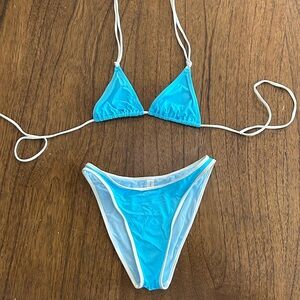 Heavy Manners Double String Bikini Top and Full Bottom